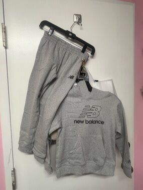 New Balance Kids Gray Hoodie & Joggers Set